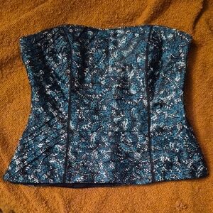 White House Black Market Gorgeous Pleated Butterly Corset Top